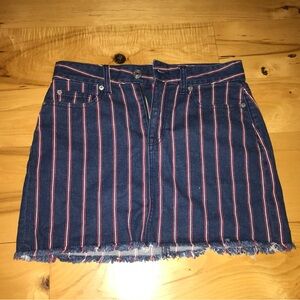 American Eagle Striped Denim Skirt
